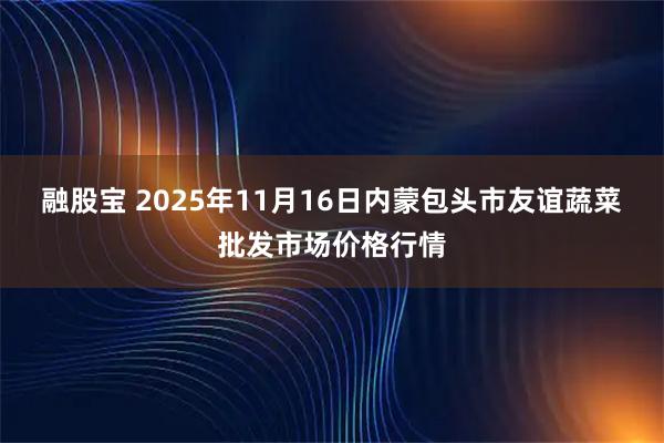 融股宝 2025年11月16日内蒙包头市友谊蔬菜批发市场价格行情